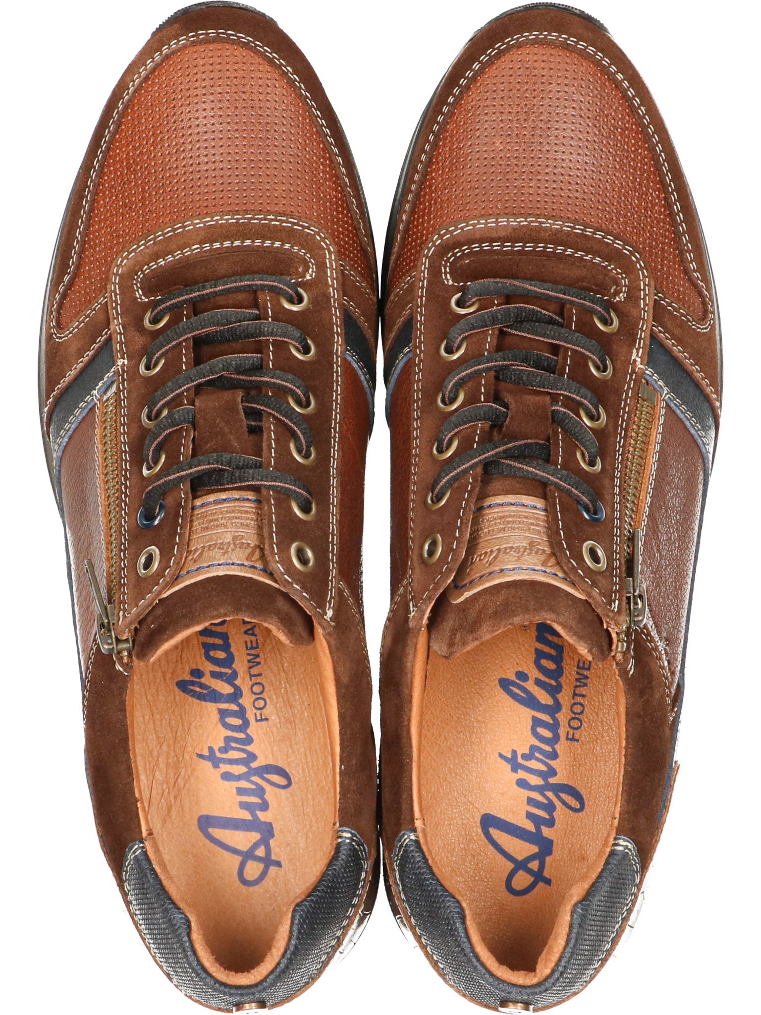 Scarpe da ginnastica stringate da uomo "Browning" a vestibilità ampia (H) - marrone