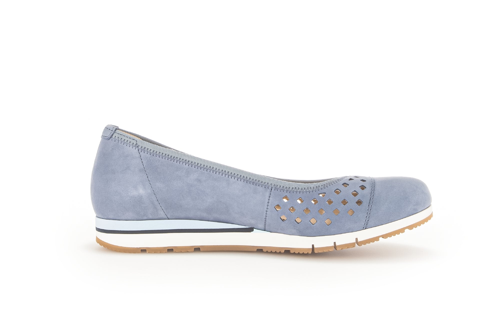 Mocasín perforado para mujer '22.412.26' - Azul - ChaplinshoesMocasín perforado para mujer '22.412.26' - BlueGabor