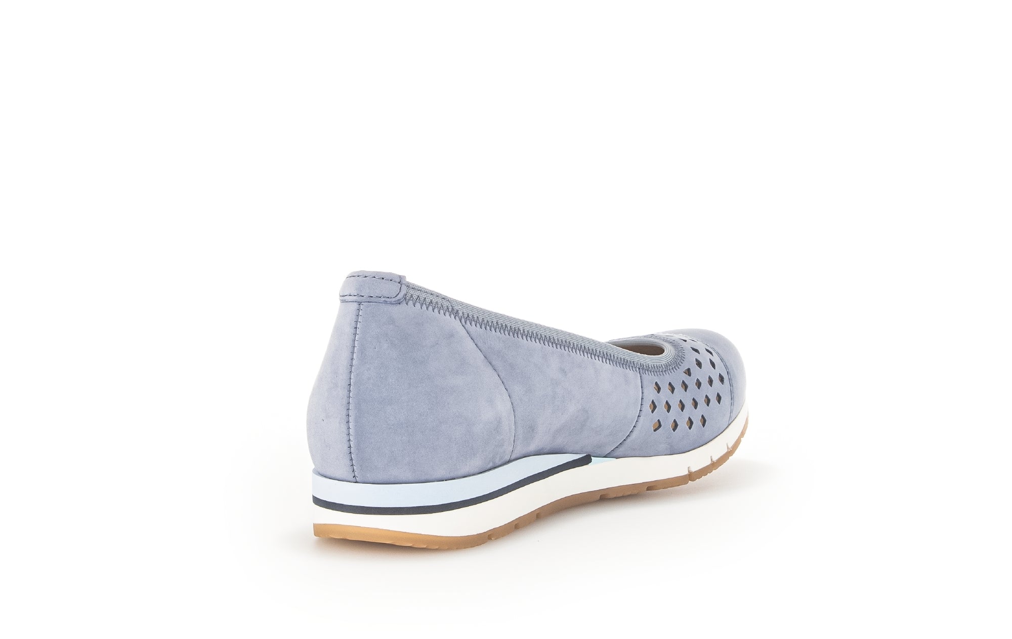 Mocasín perforado para mujer '22.412.26' - Azul - ChaplinshoesMocasín perforado para mujer '22.412.26' - BlueGabor
