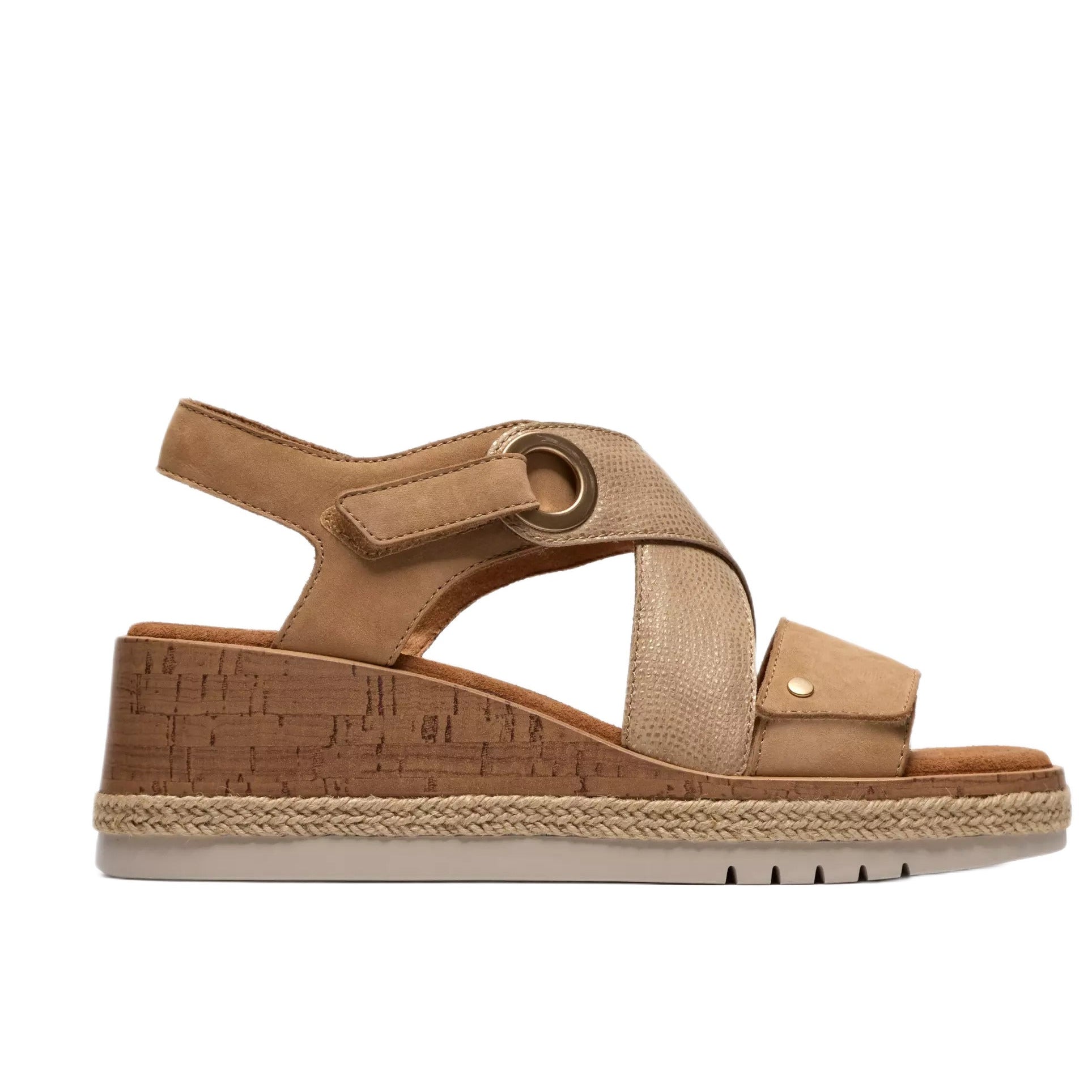 Sandalo con zeppa da donna "Kidiki Sun" - beige