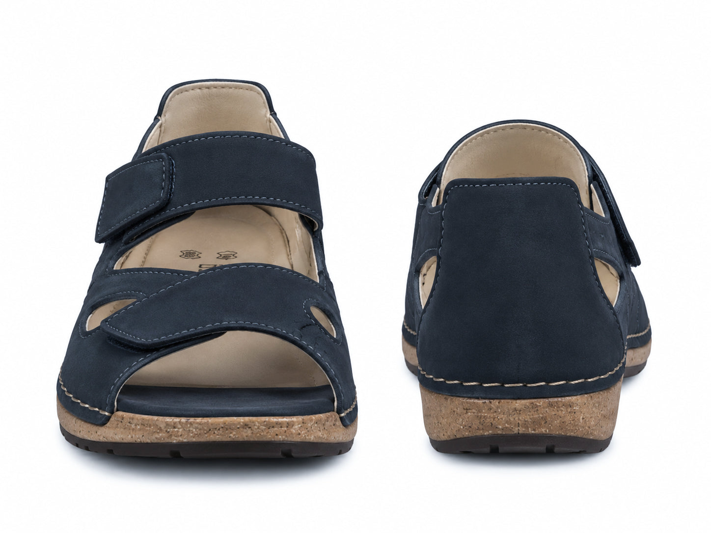 'Heliett' sandal med bred passform (H) för kvinnor - blå