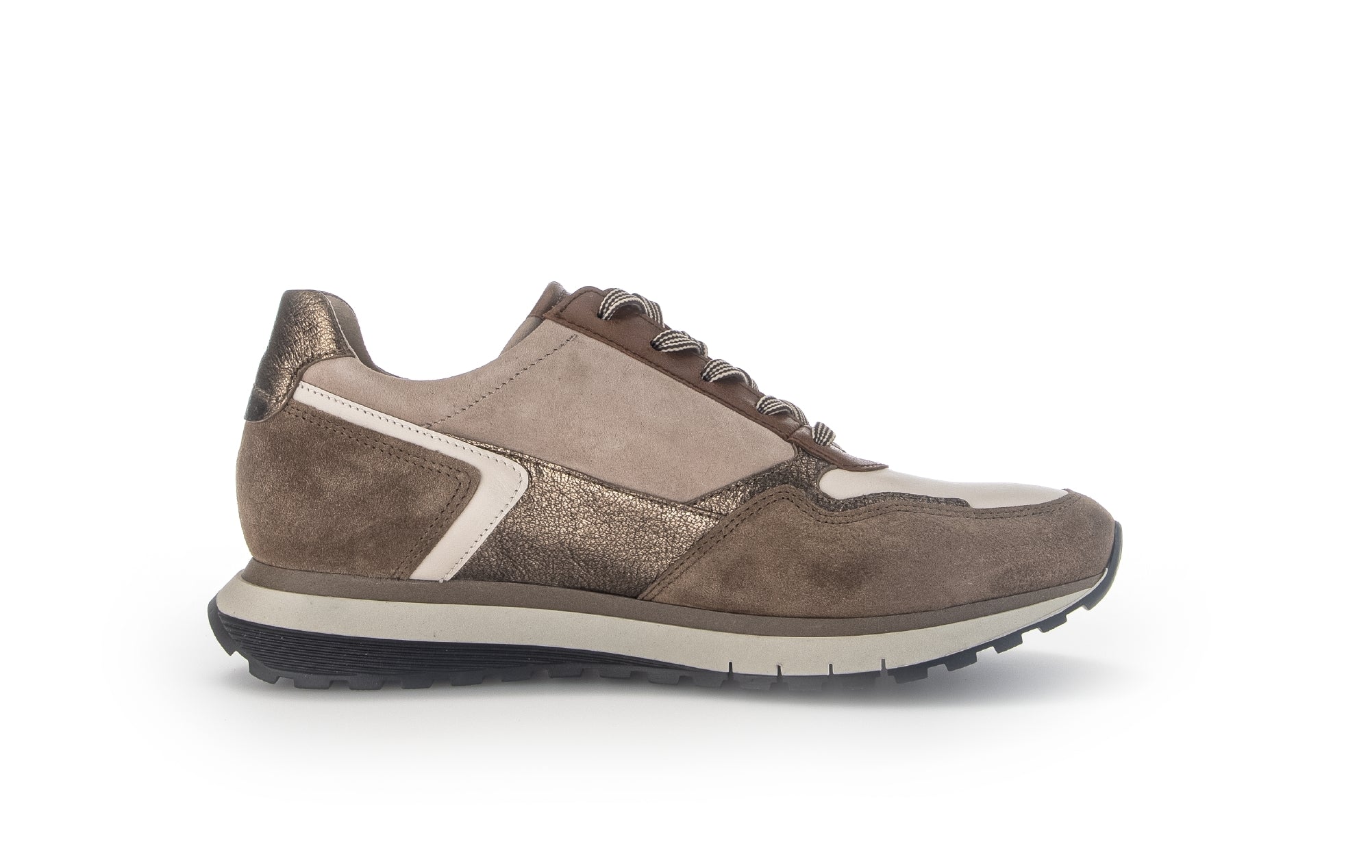 '36.378.55' zapatillas deportivas con cordones para mujer de corte ancho (H) - beige - Chaplinshoes'36.378.55' zapatillas deportivas para mujer de corte ancho (H) con cordones - beigeGabor
