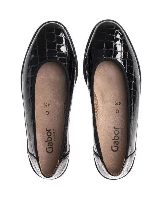 '36.400.97' bolso de mano para mujer - charol con estampado de cocodrilo Negro - Chaplinshoes'36.400.97' pantalón de mujer - charol con estampado de cocodrilo BlackGabor