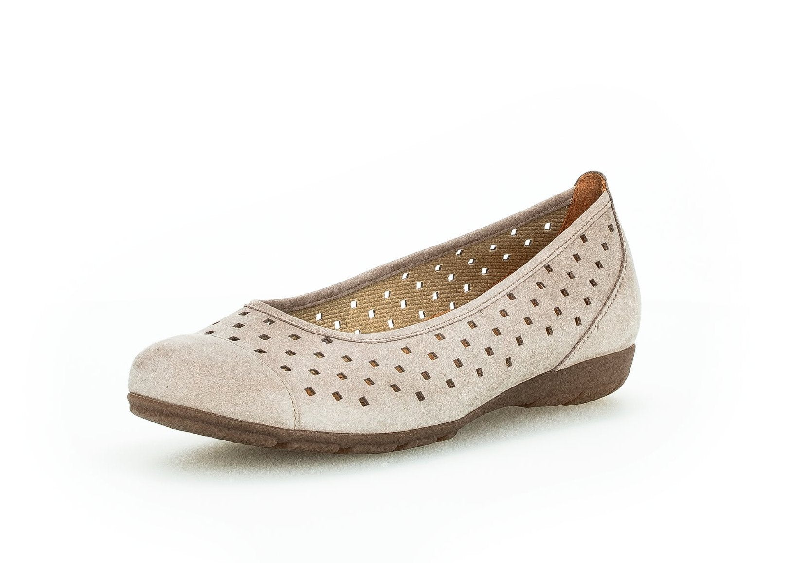 '44.169.12' geperforeerde dames ballerinapomp - Grijs - Chaplinshoes'44.169.12' dames geperforeerde ballerinapomp - GrijsGabor