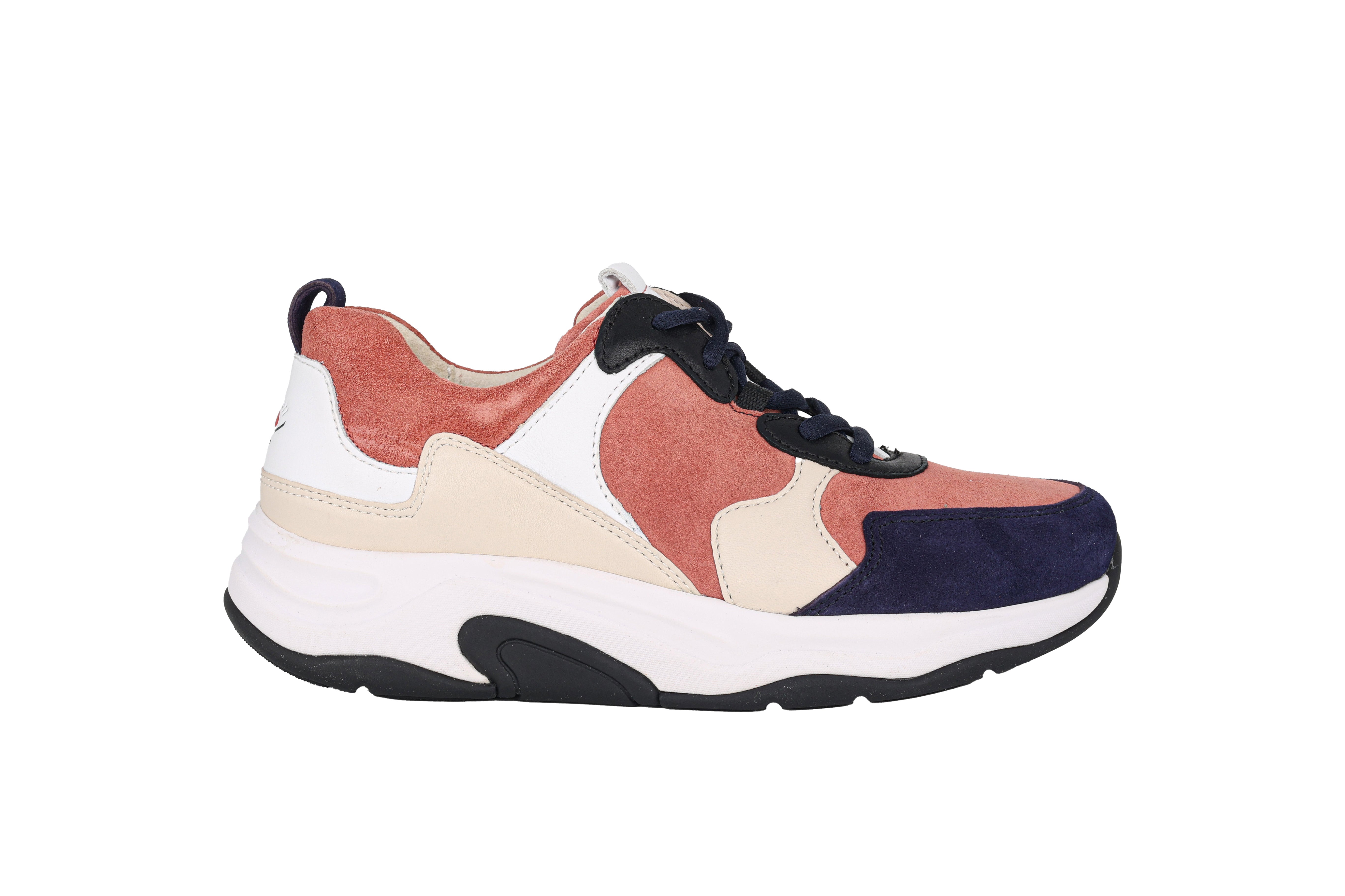 Rollschuh-Schnürsneaker '46.916.28' für Damen – Rot-Schwarz-Mix