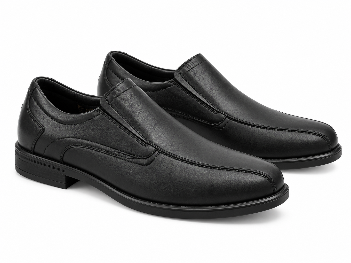 Mocassin à enfiler 'Kuno' pour hommes coupe très large (K) - Noir