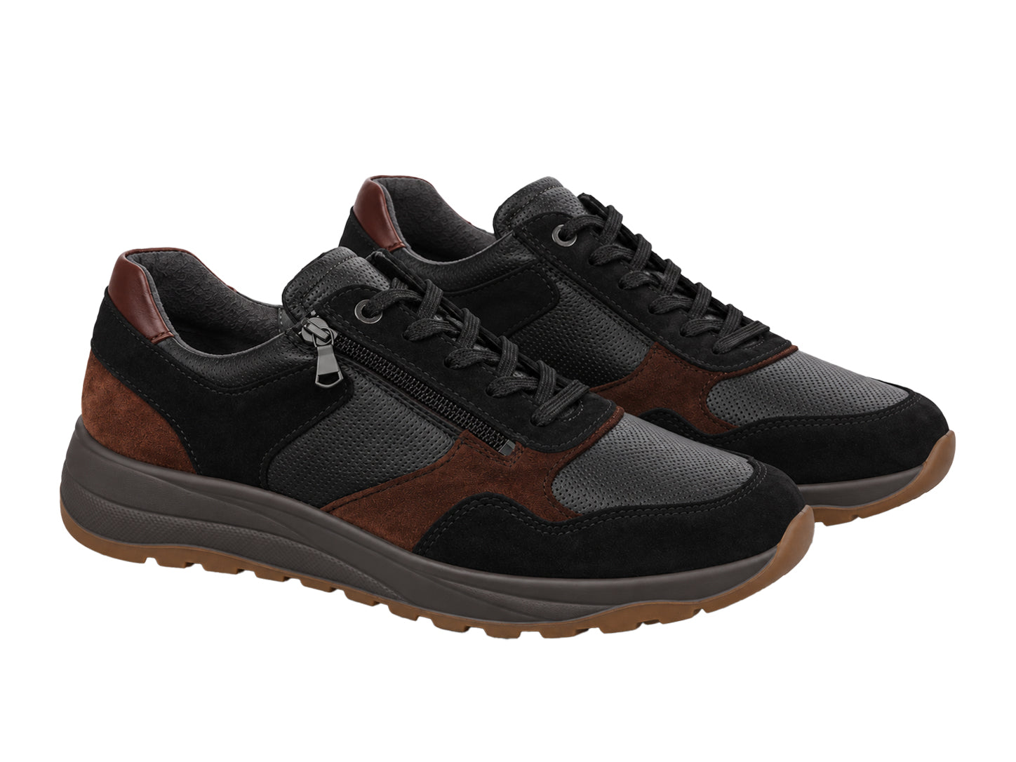 K-John Men's Extra Wide Fit (K) Sneakers - Black