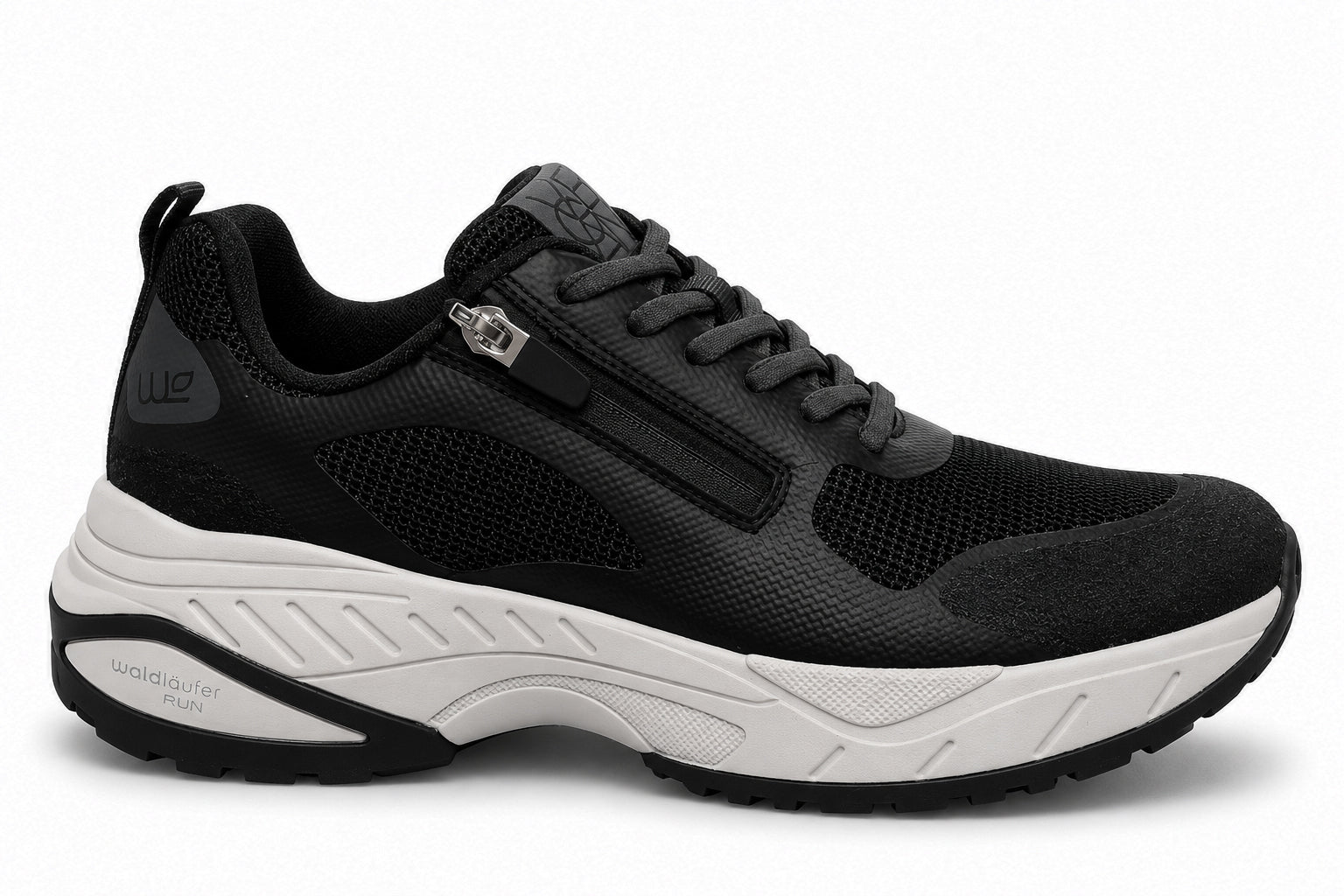H Pepper Women's Wide Fit (H) Walking Sneakers - Black