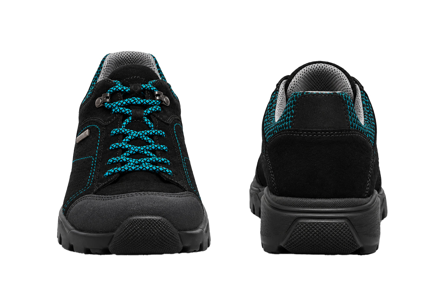 Chaussures à lacets imperméables coupe large (H) pour hommes 'H-Fritz' - noir
