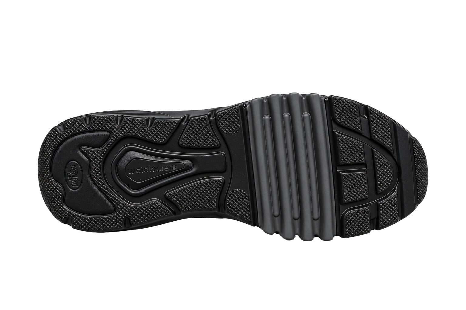 Chaussures à lacets imperméables coupe large (H) pour hommes 'H-Fritz' - noir