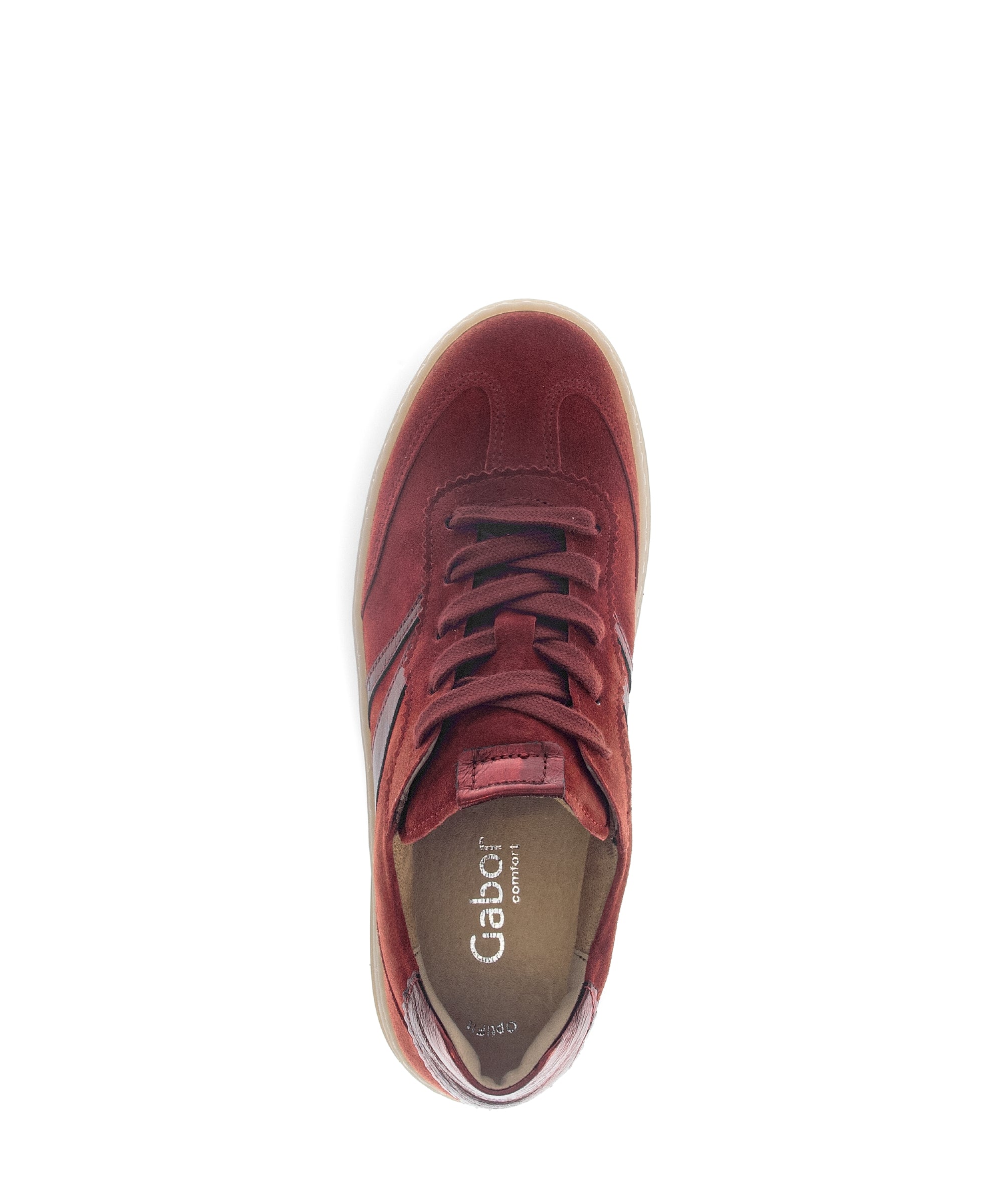 Damessneaker met veters '76.475.48' - Rood