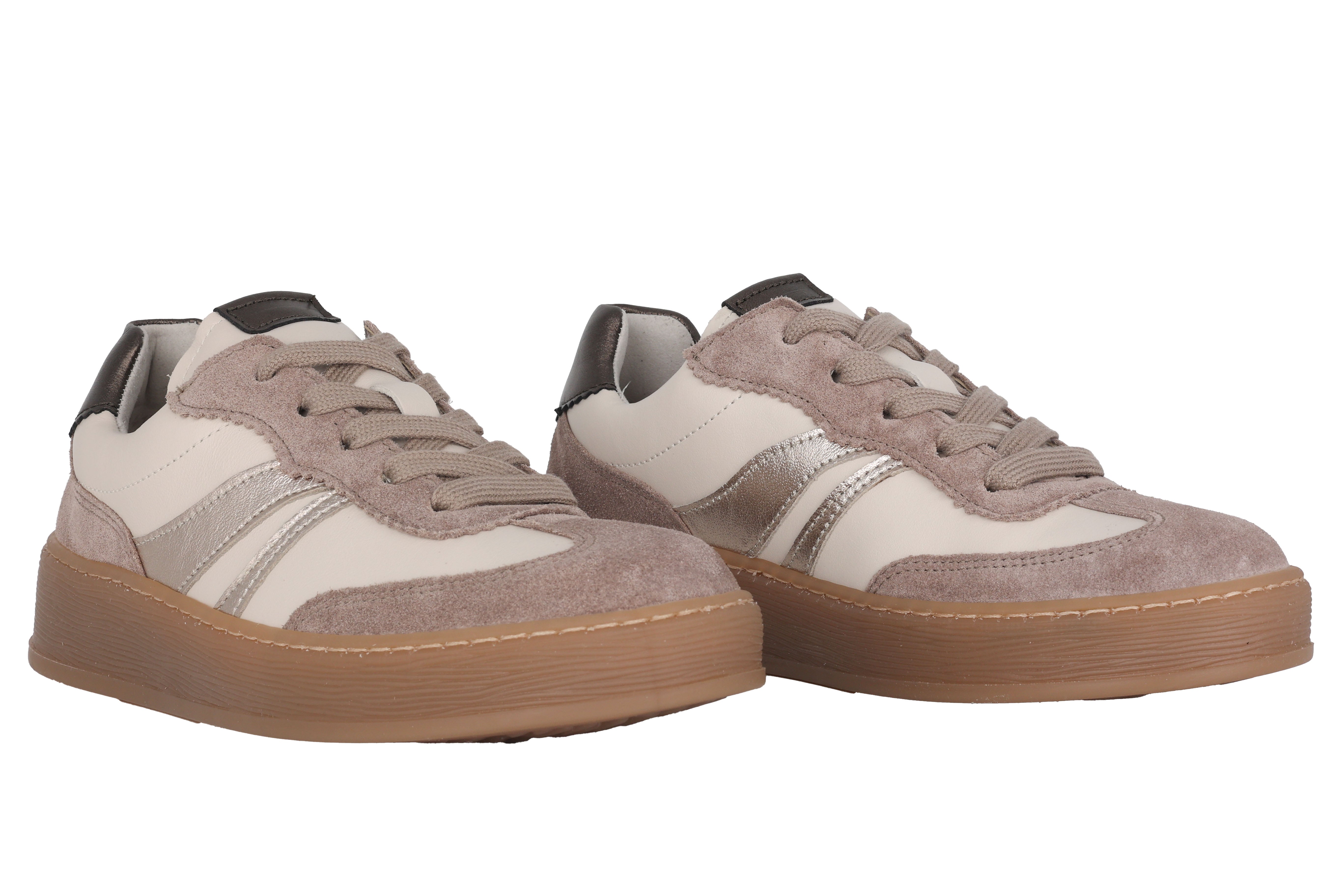 Chaussures à lacets pour femmes '76.475.62' - Mélange blanc