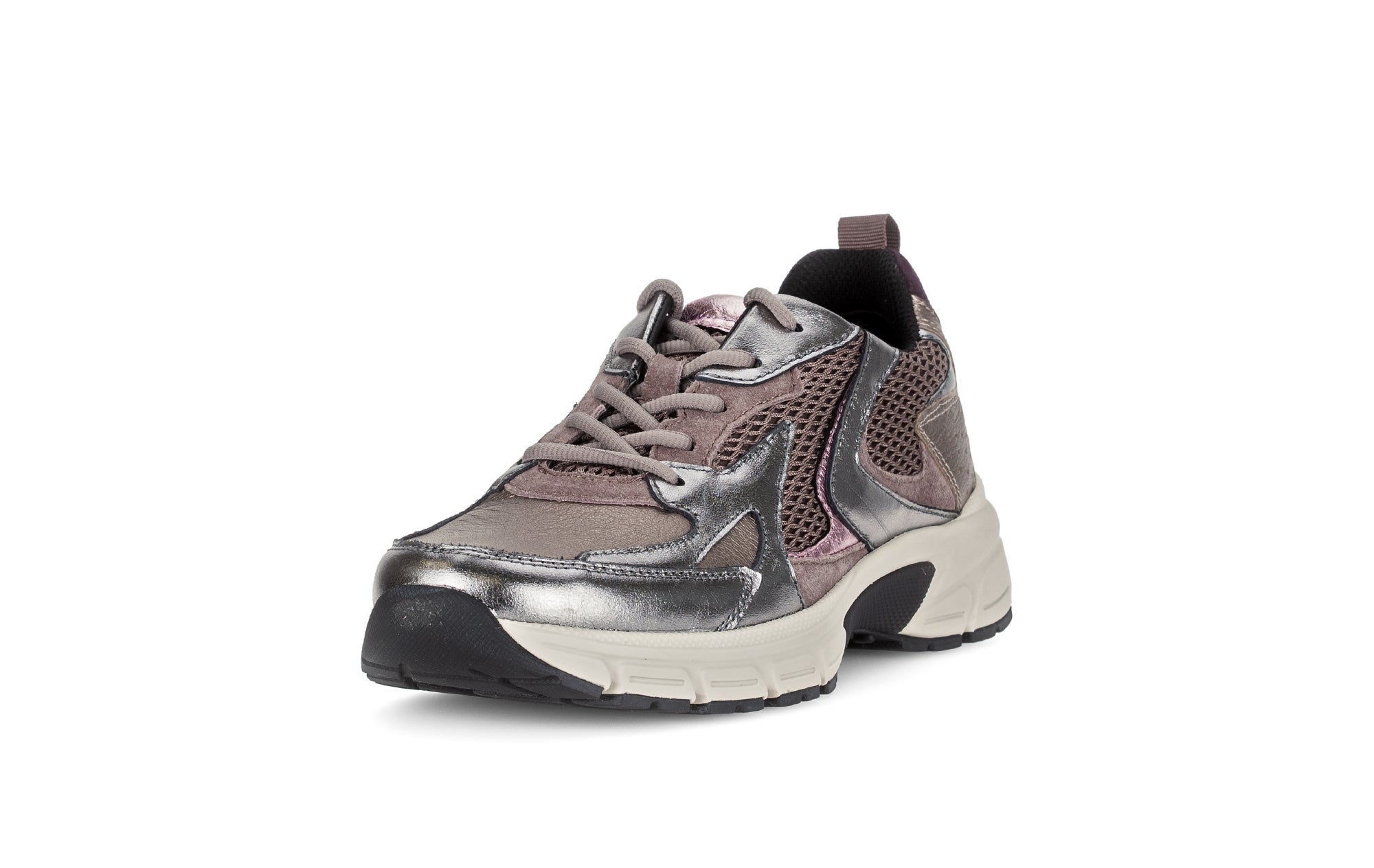 '76.536.25' women's lace-up sneaker - Silver rose mix