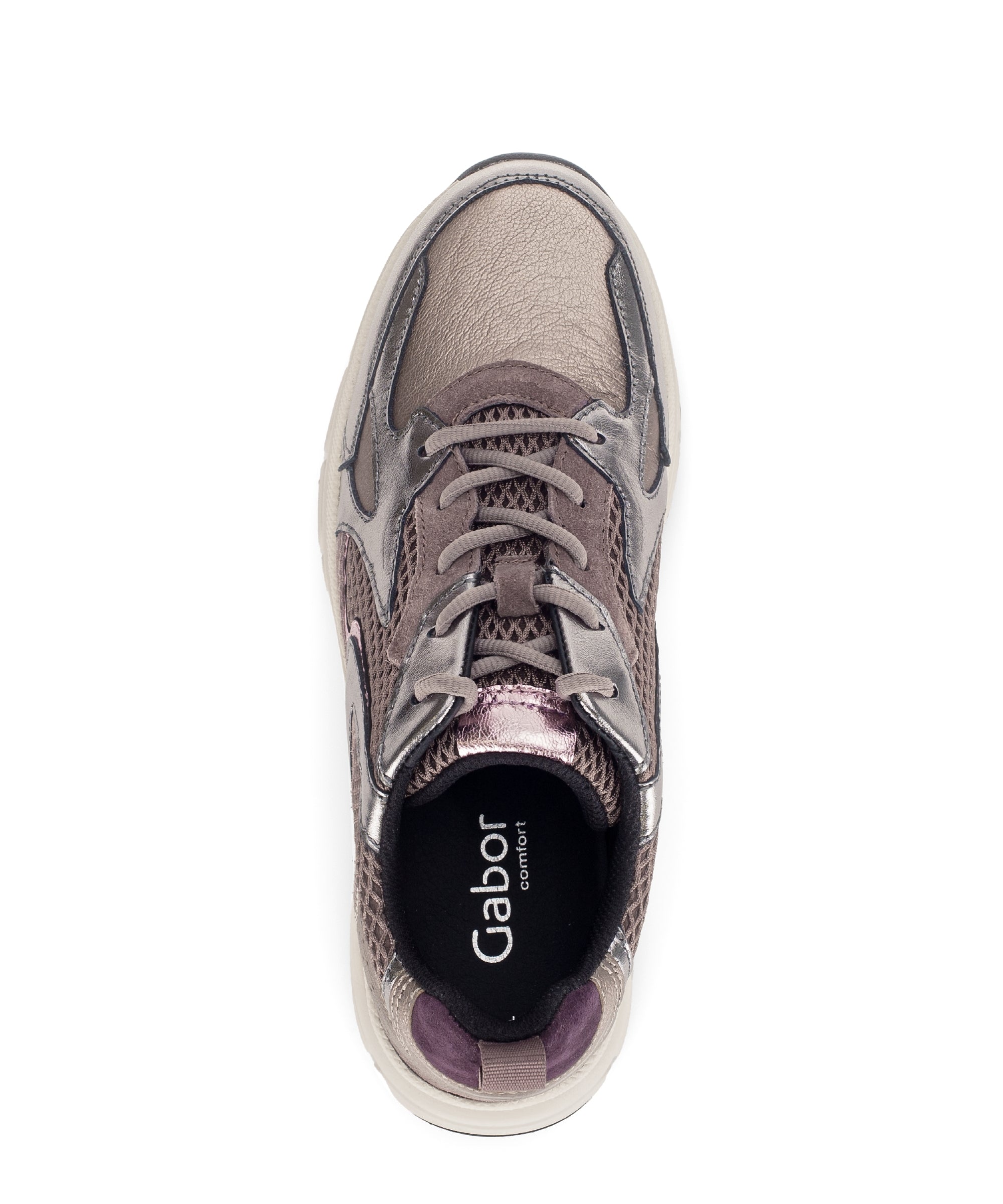 '76.536.25' women's lace-up sneaker - Silver rose mix