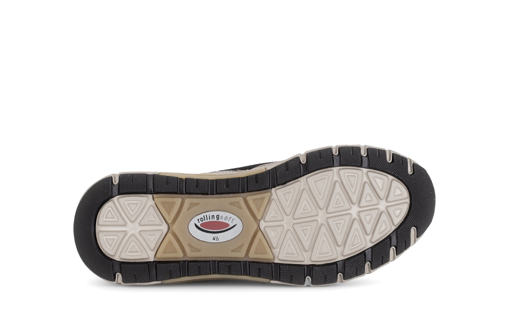 '76.986.22' women's walking rolling sneaker - Black gold white mix