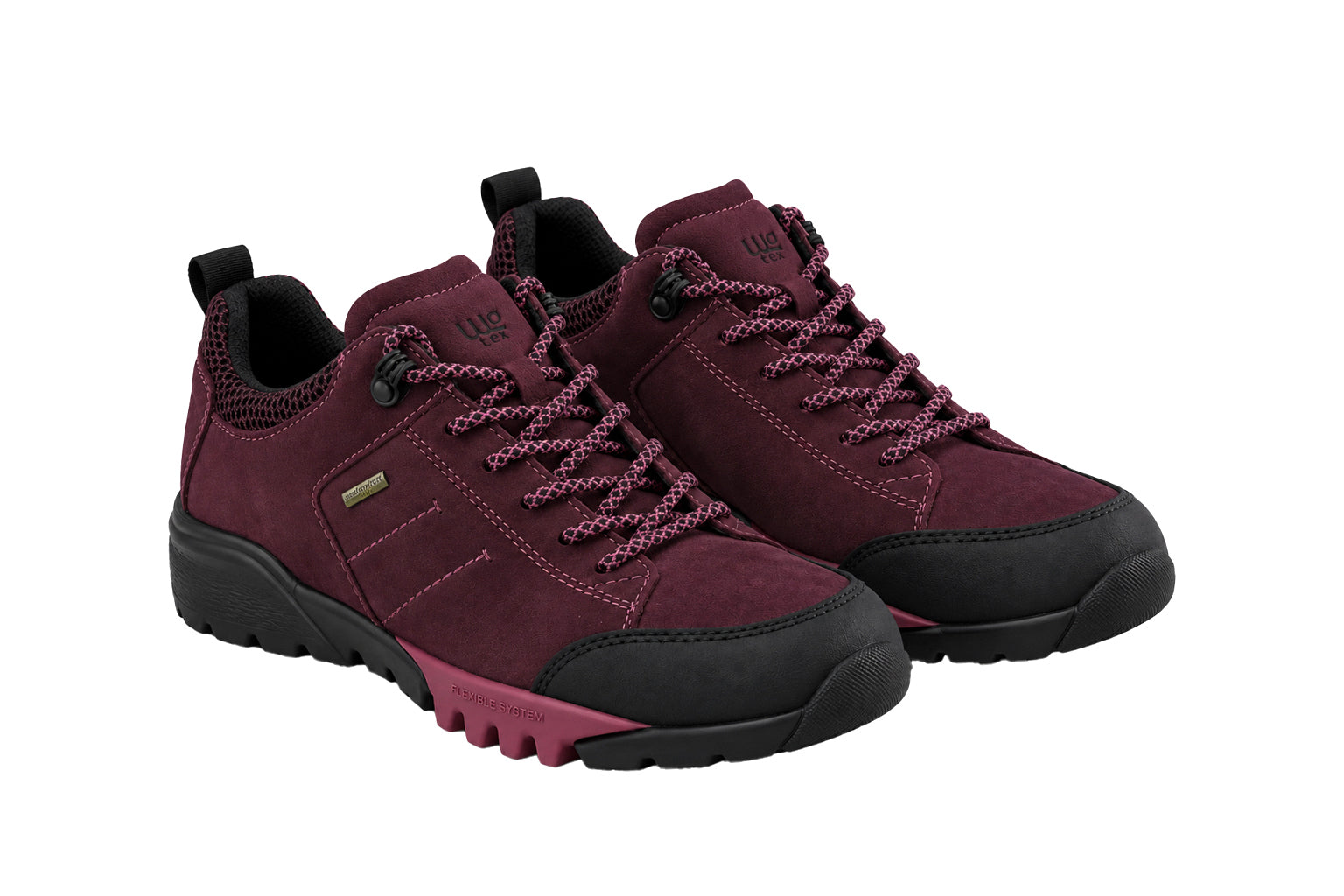 H-Amiata Women's Wide Fit (H) Waterproof Walking Sneakers - Red