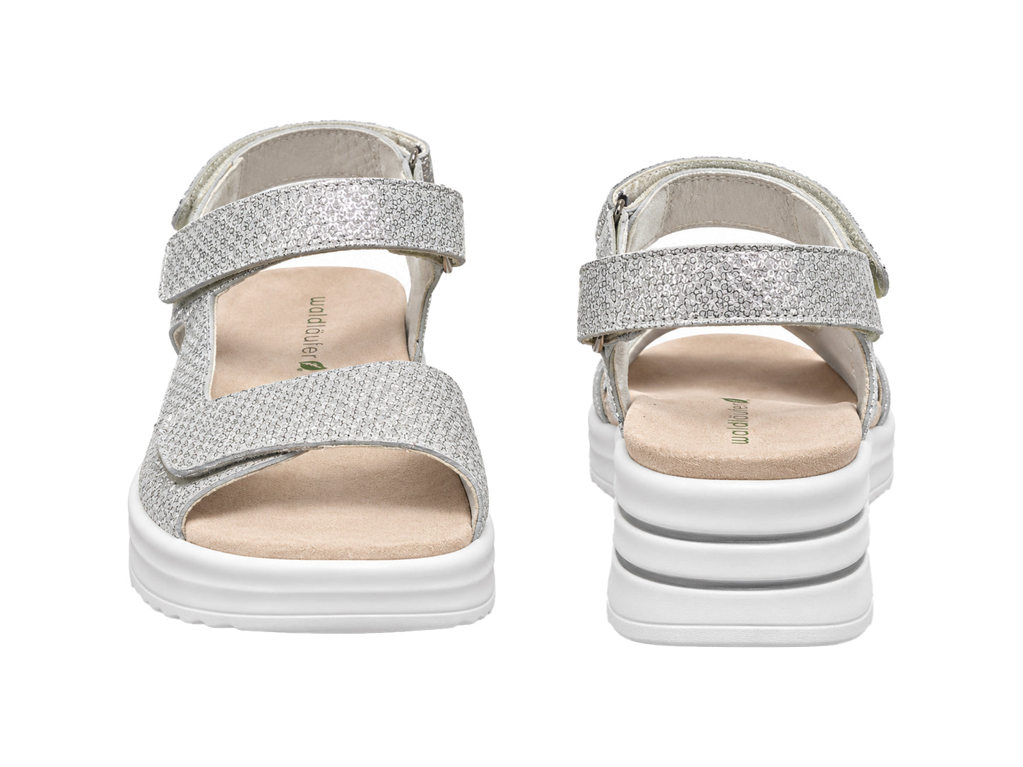 H-Dina Women's Wide Fit (H) Sandals - Silver