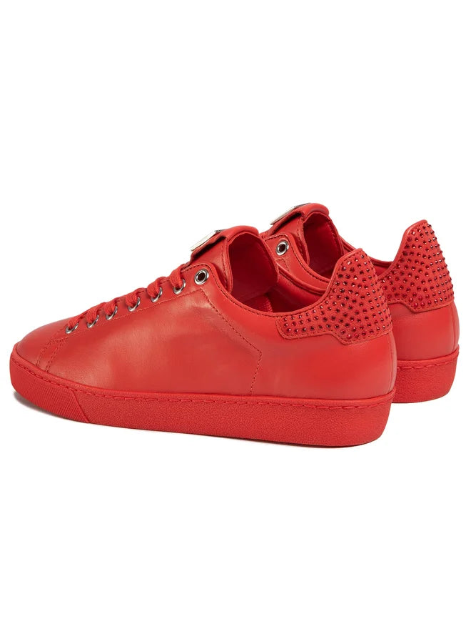 Scarpe sneaker da donna '9-100350-4000' con cristalli Swarovski - Rosso