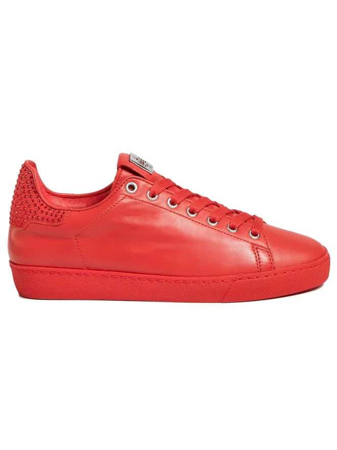Scarpe sneaker da donna '9-100350-4000' con cristalli Swarovski - Rosso