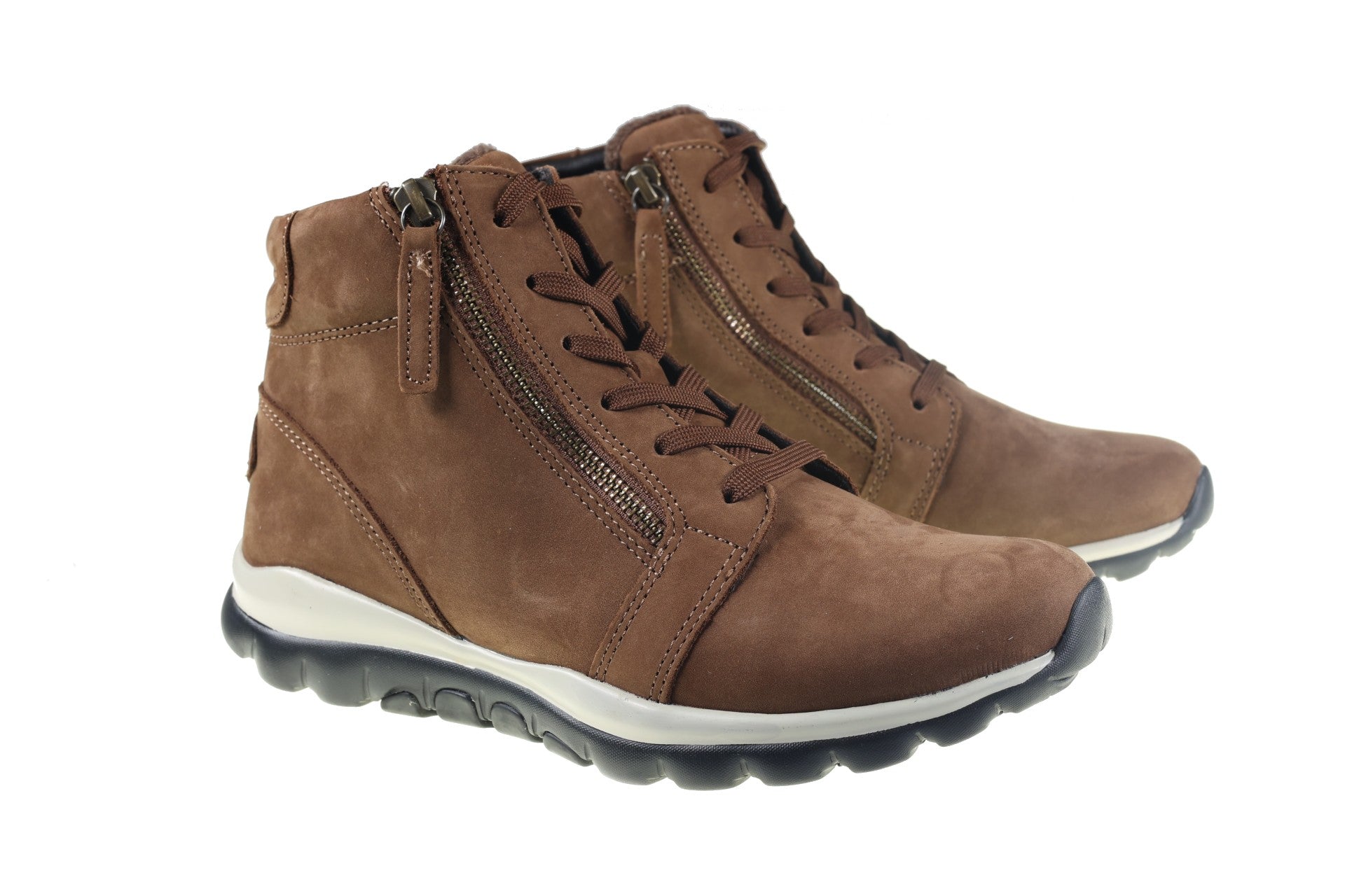 '96.868.41' women's walking rolling lace - zip boot - Brown - Chaplinshoes'96.868.41' women's walking rolling lace - zip boot - BrownGabor