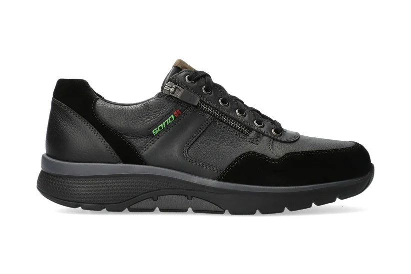 'Amory' men's walking rolling wide fit (H) sneaker - black