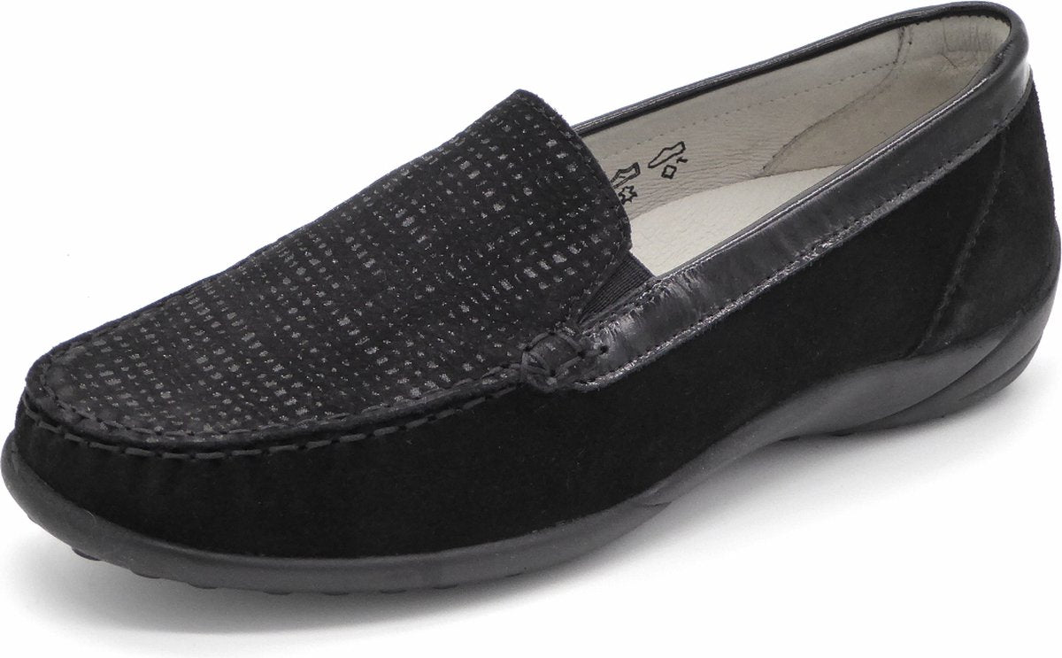 'Kläre' women's very wide fit (K) moccassin - black