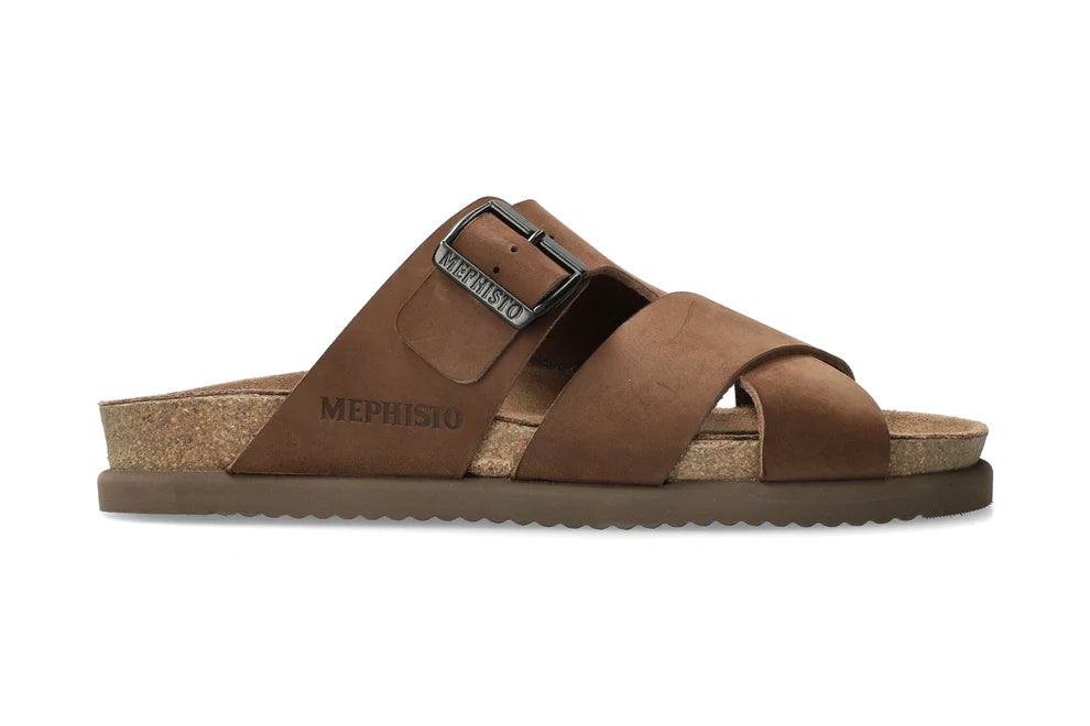 'Nordine' herrsandal - mörkbrun