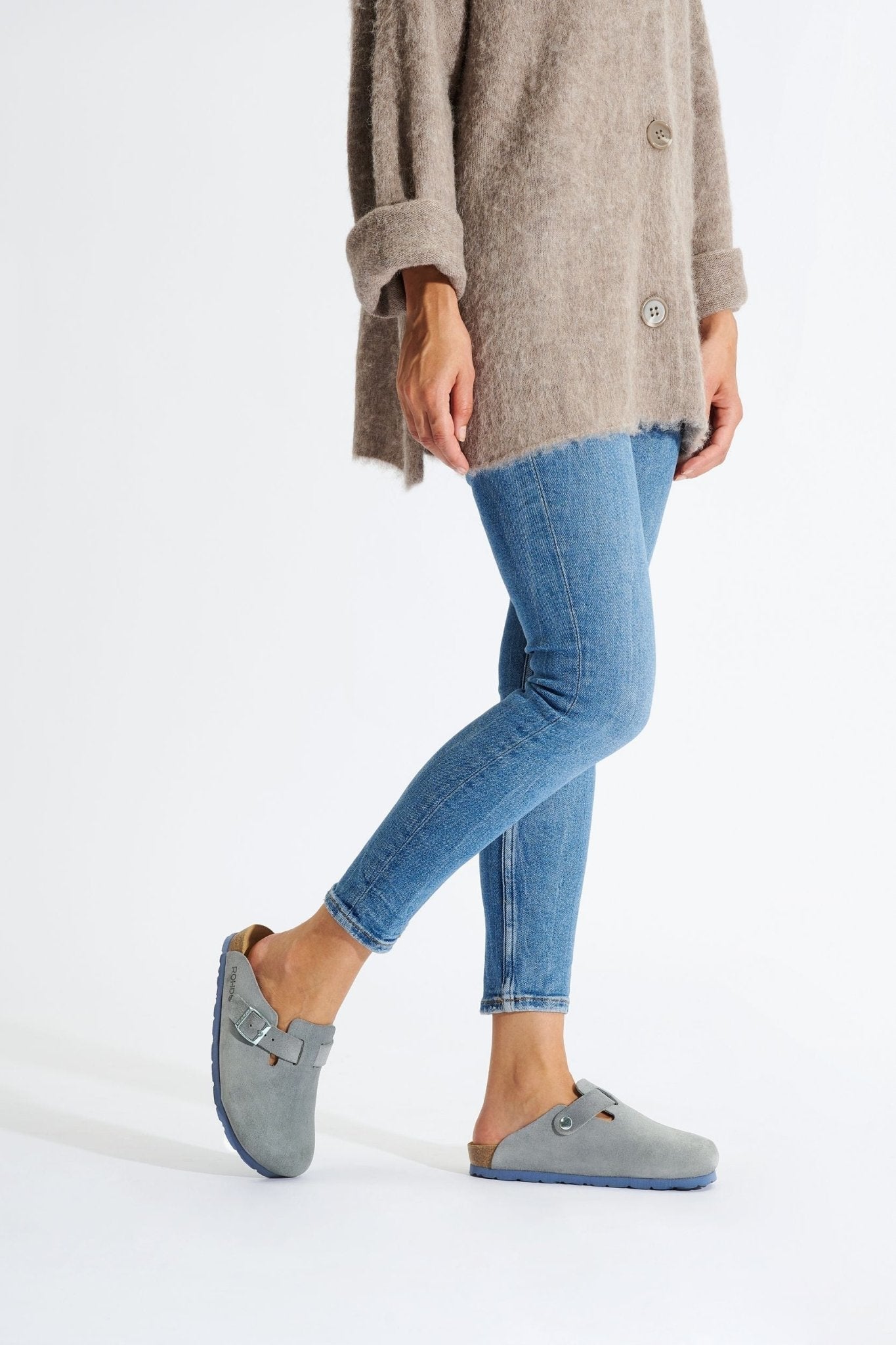 Zueco de interior para mujer 'Alba' - Gris - ChaplinshoesZueco de interior para mujer 'Alba' - GrisRohde