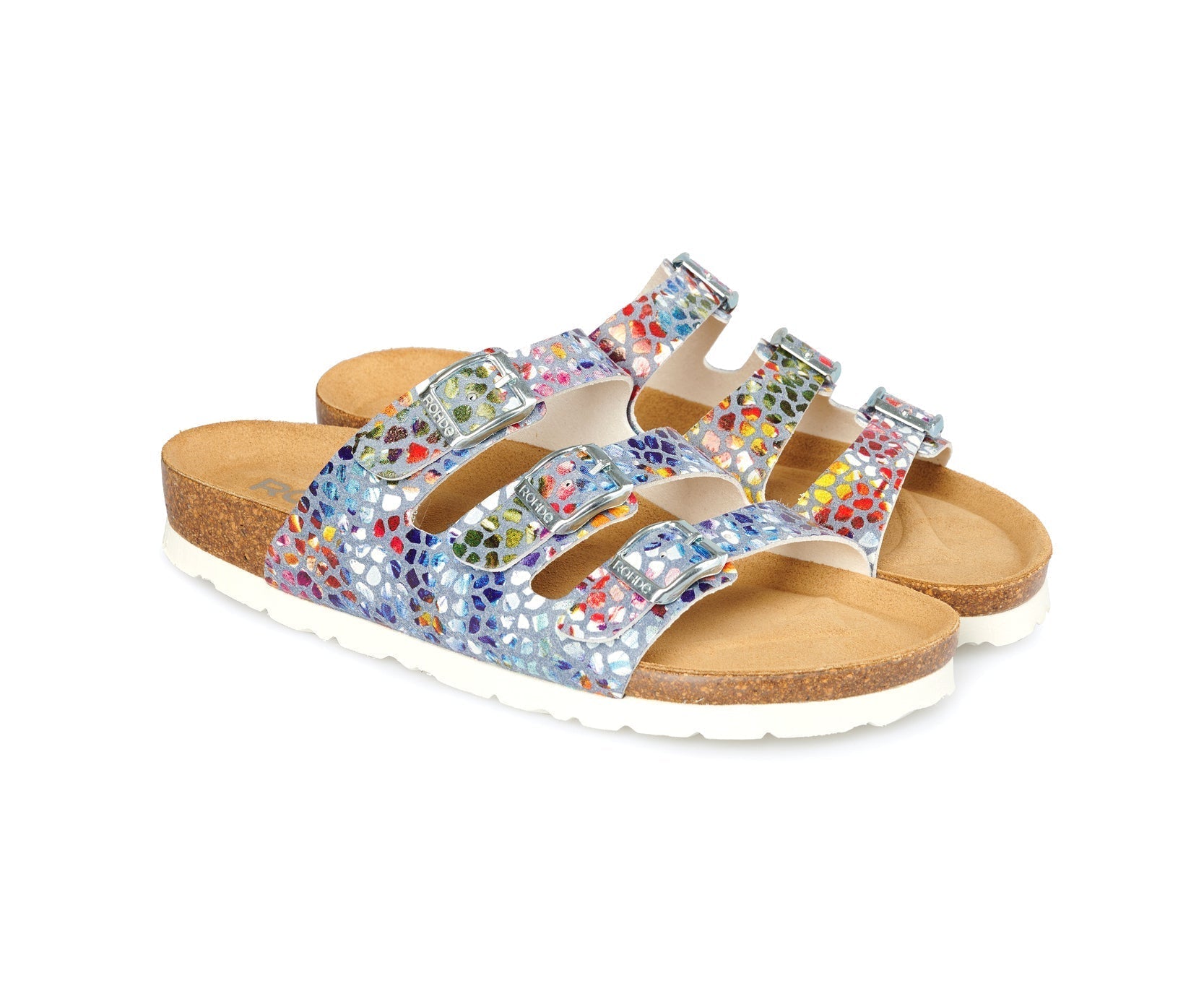 Damesslipper 'Alba' - jeansblauw mix - ChaplinshoesDamesslippers 'Alba' - jeansblauw mixRohde