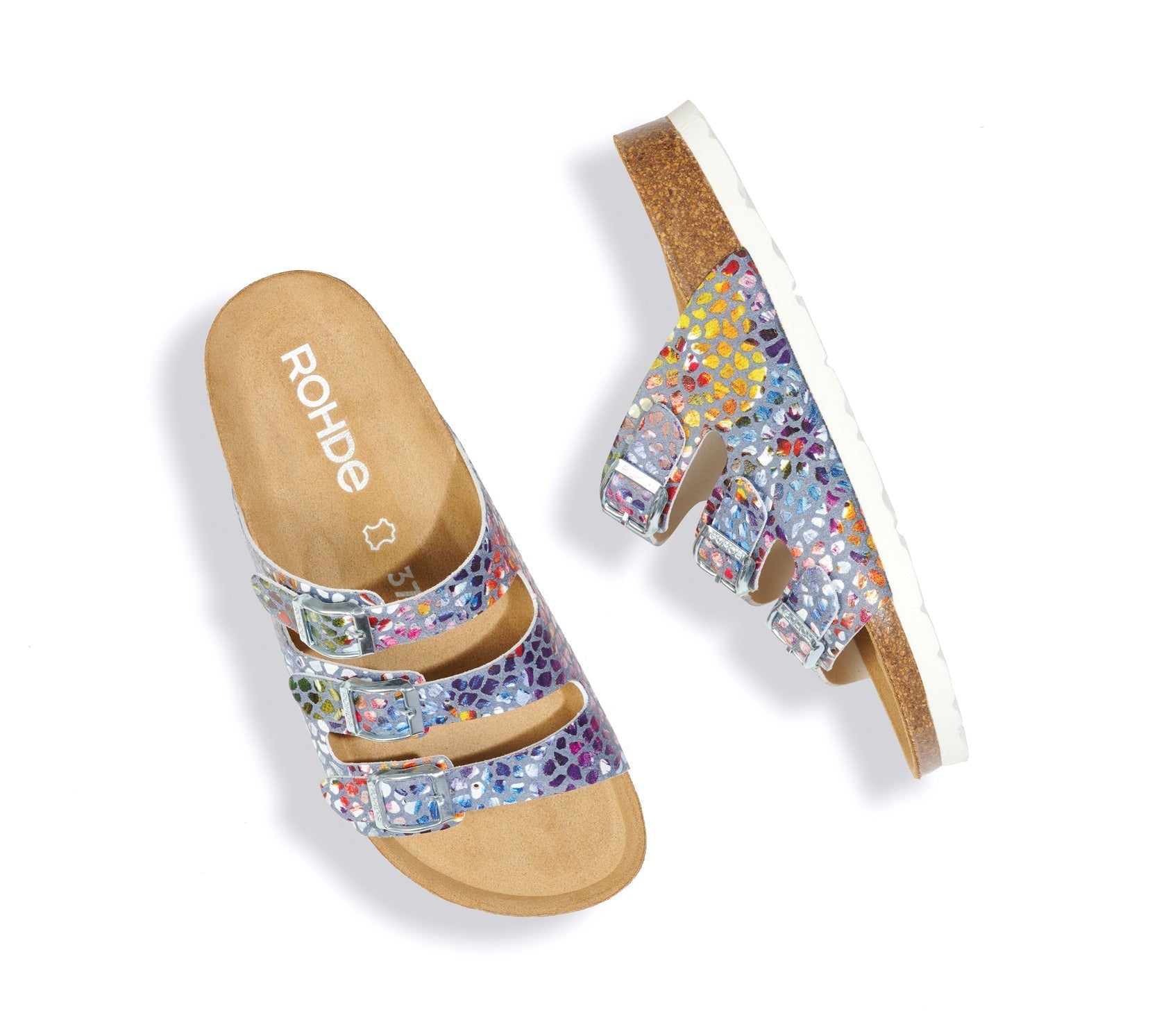 Damesslipper 'Alba' - jeansblauw mix - ChaplinshoesDamesslippers 'Alba' - jeansblauw mixRohde