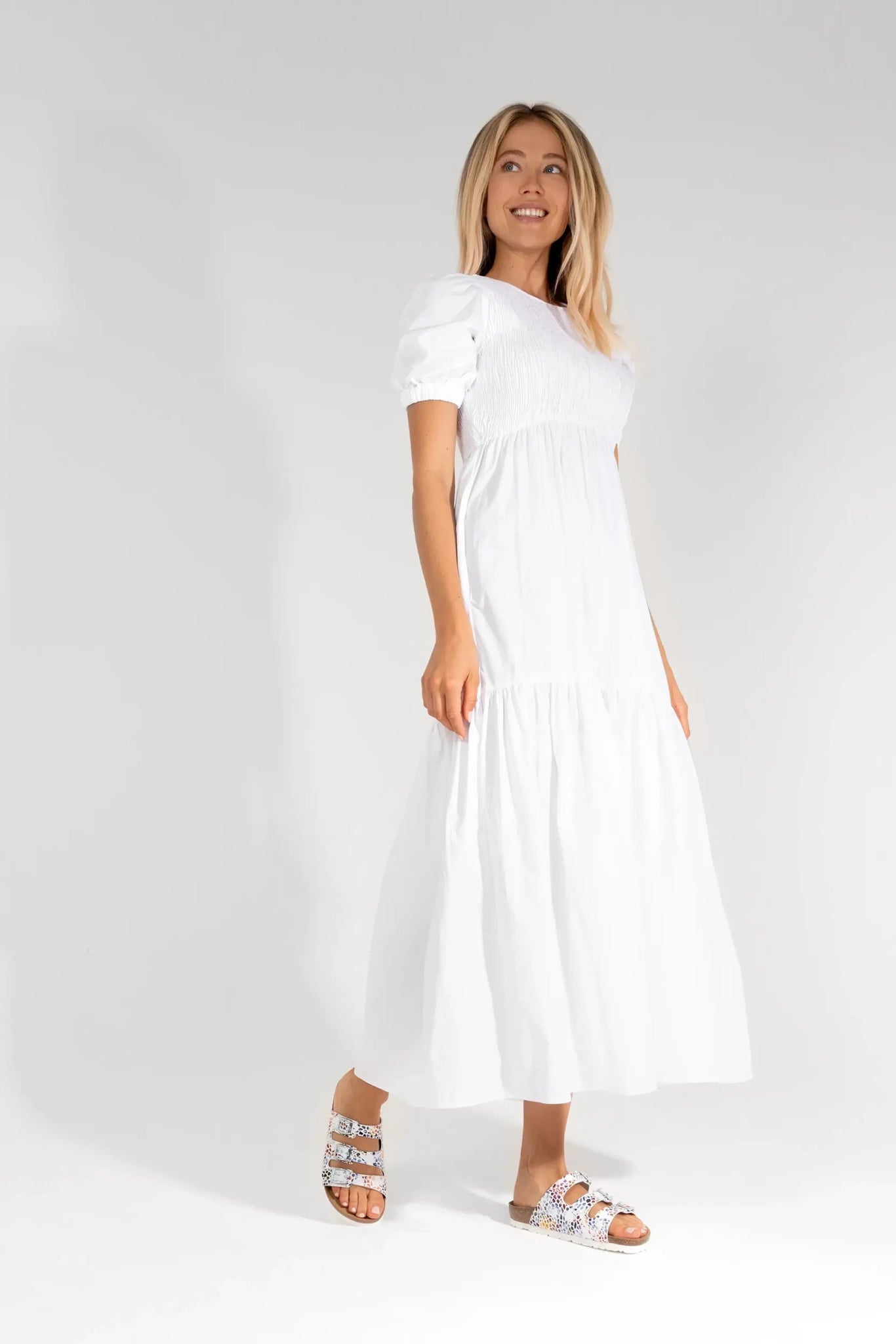 Sandalia tipo chancla para mujer 'Alba' - blanco mix multi - Chaplinshoes'Alba' sandalia tipo chancla para mujer - white mix multiRohde