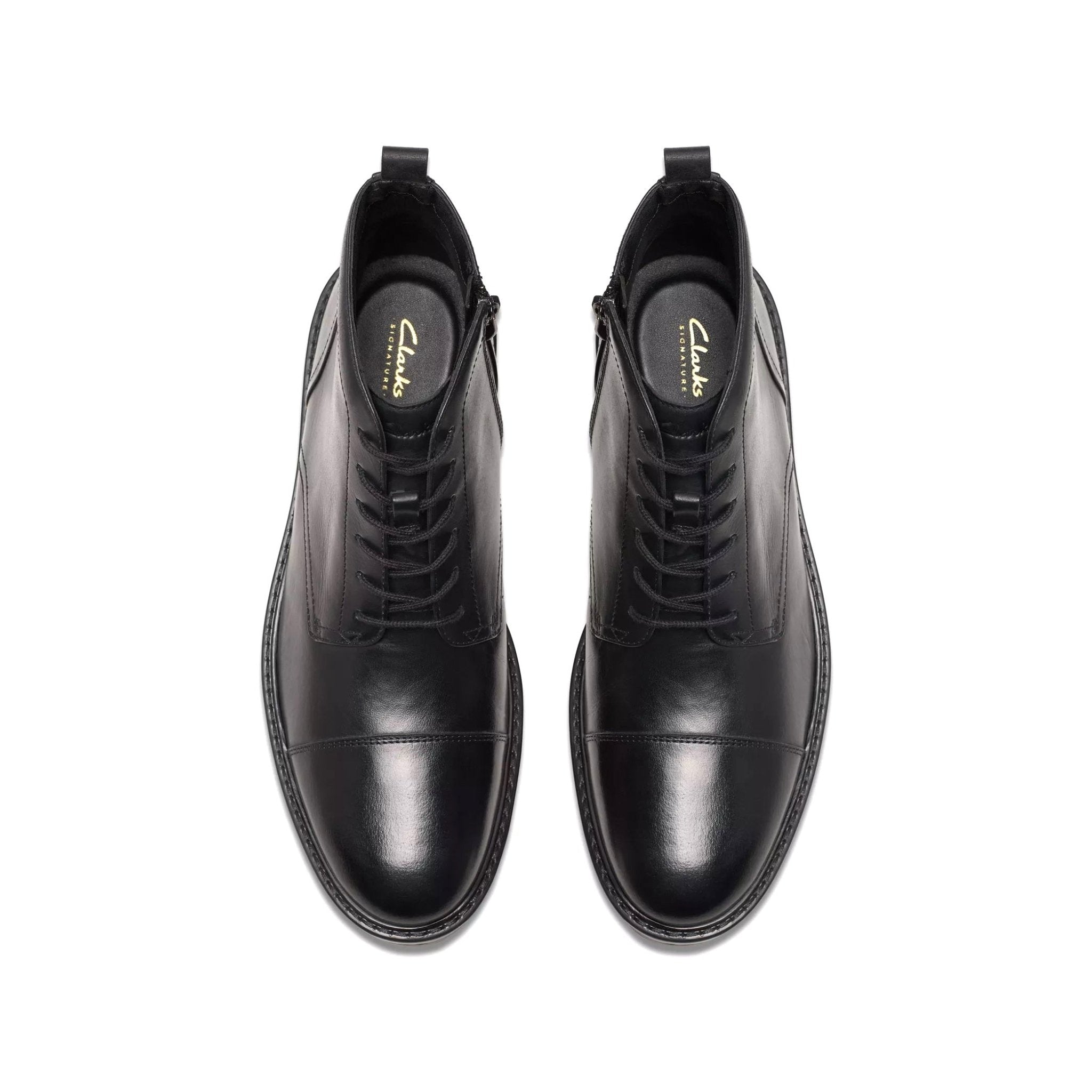 Botas de encaje para hombre 'Aldwin Cap' con cremallera - negro - ChaplinshoesBotas de hombre con cordones y cremallera 'Aldwin Cap' - negroClarks