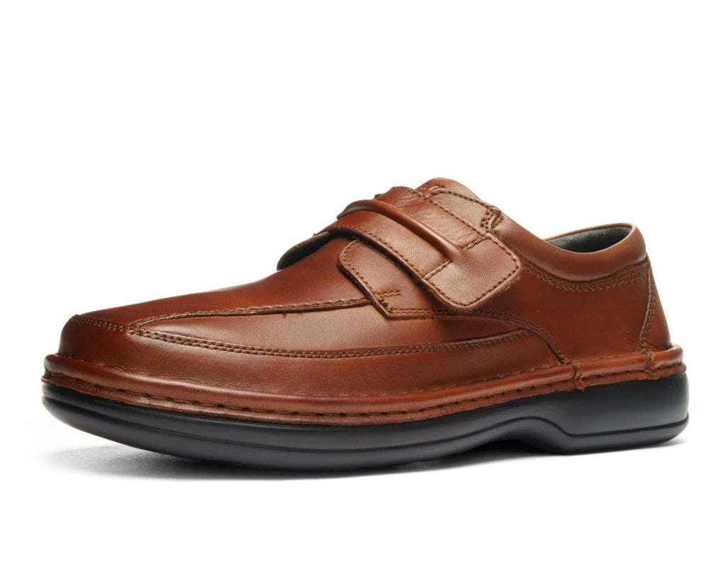 Męskie buty z bardzo szerokim paskiem (K) „Ben” – brązowe