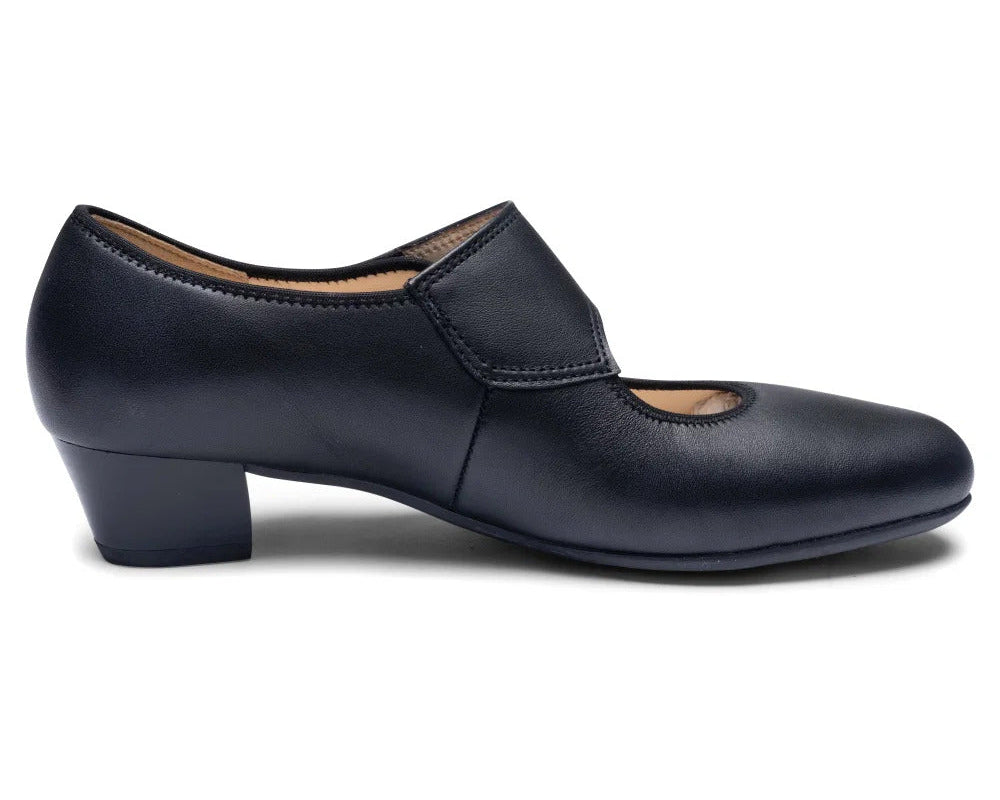 'Catania' women's block heel pump - black