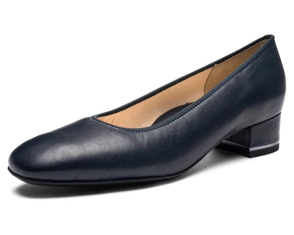 'Graz' women's wide fit (H) pump - Blue