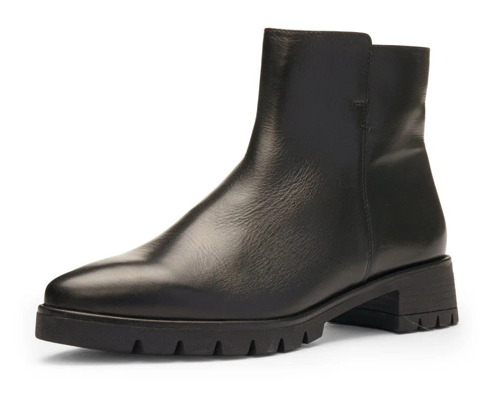 'Napoli' women's leather ankle boot - black