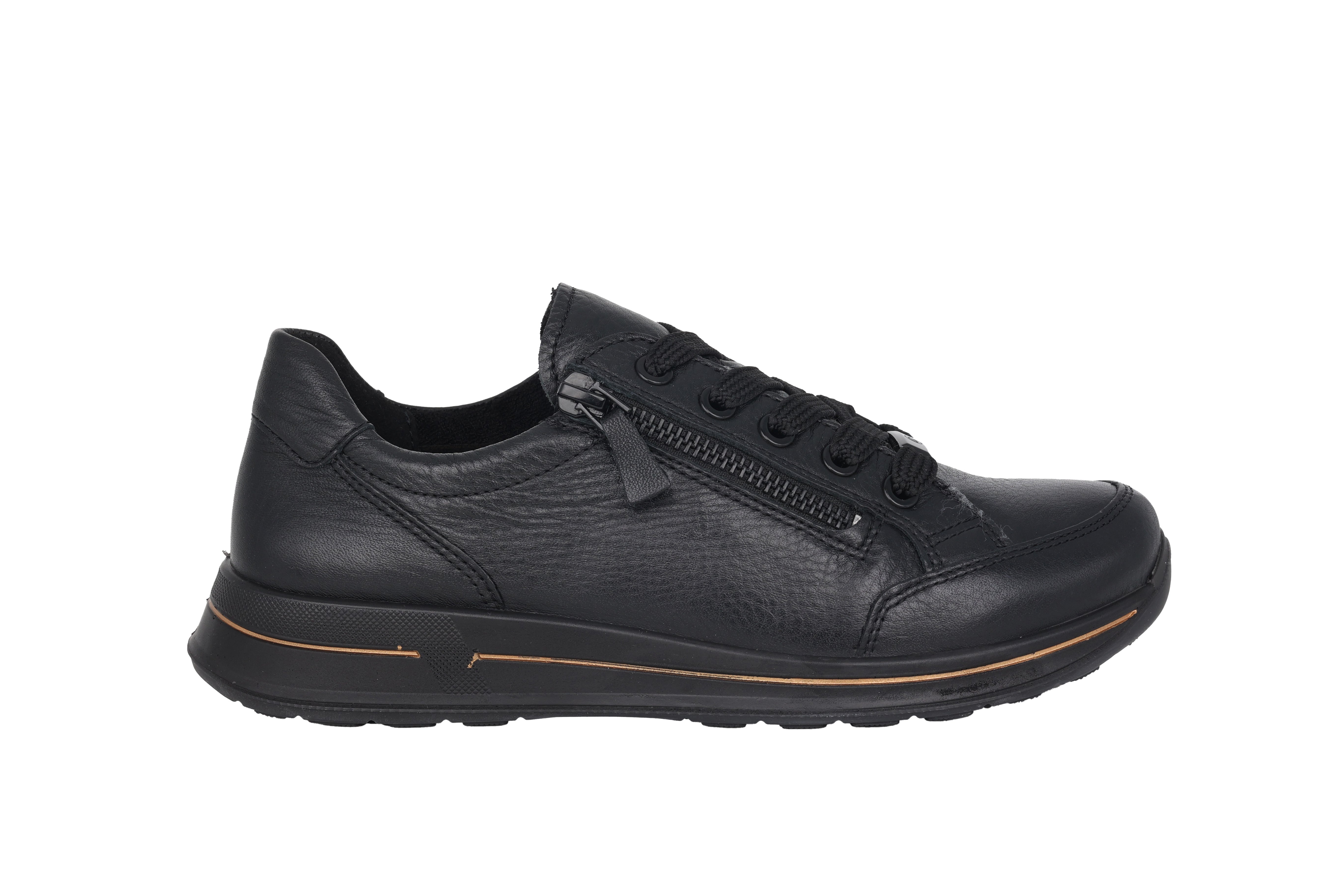 Zapatilla deportiva con cordones para mujer 'Osaka' Wide Fit (H) - negro