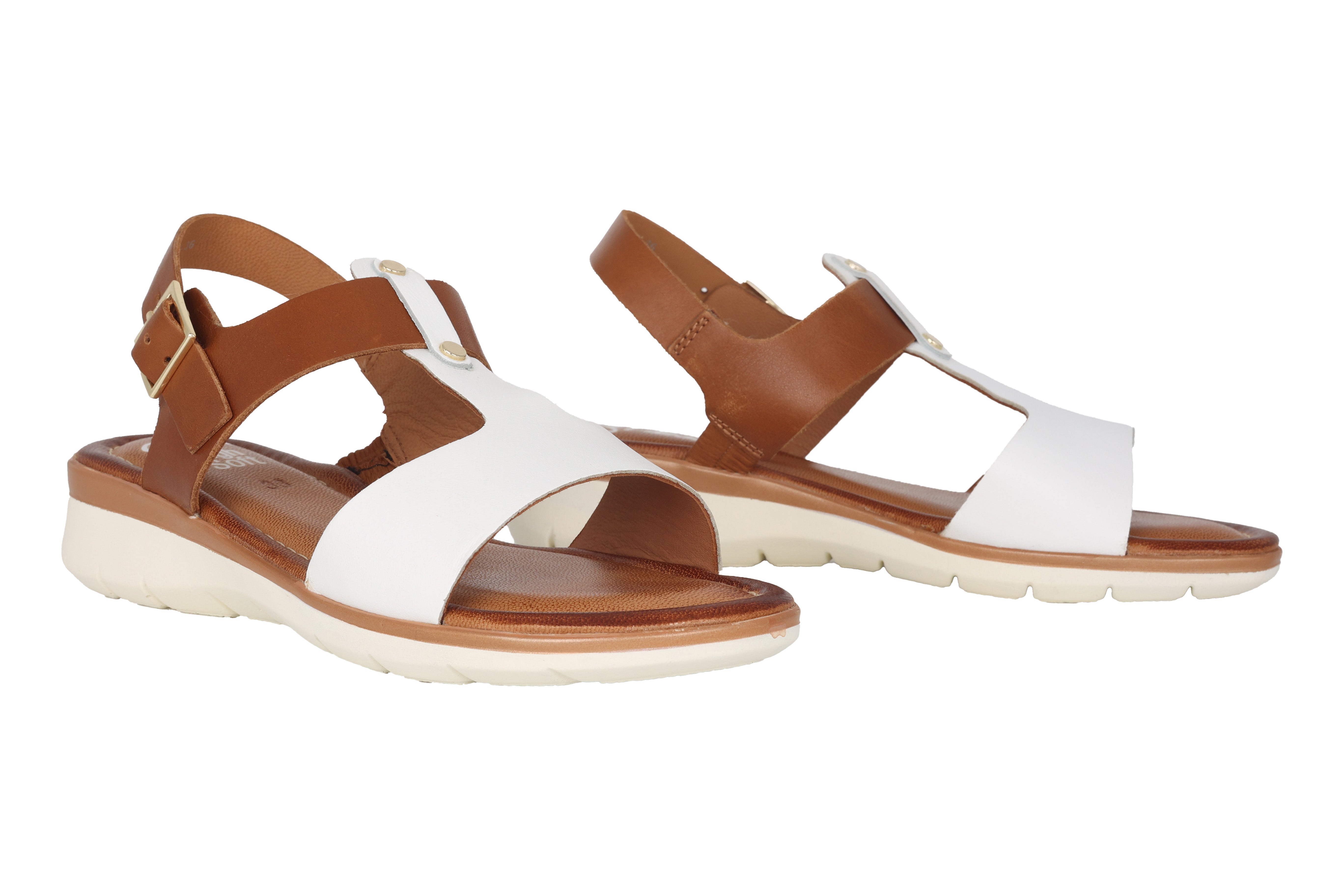 '12-23610-06' sandalia para mujer - mezcla de blancos