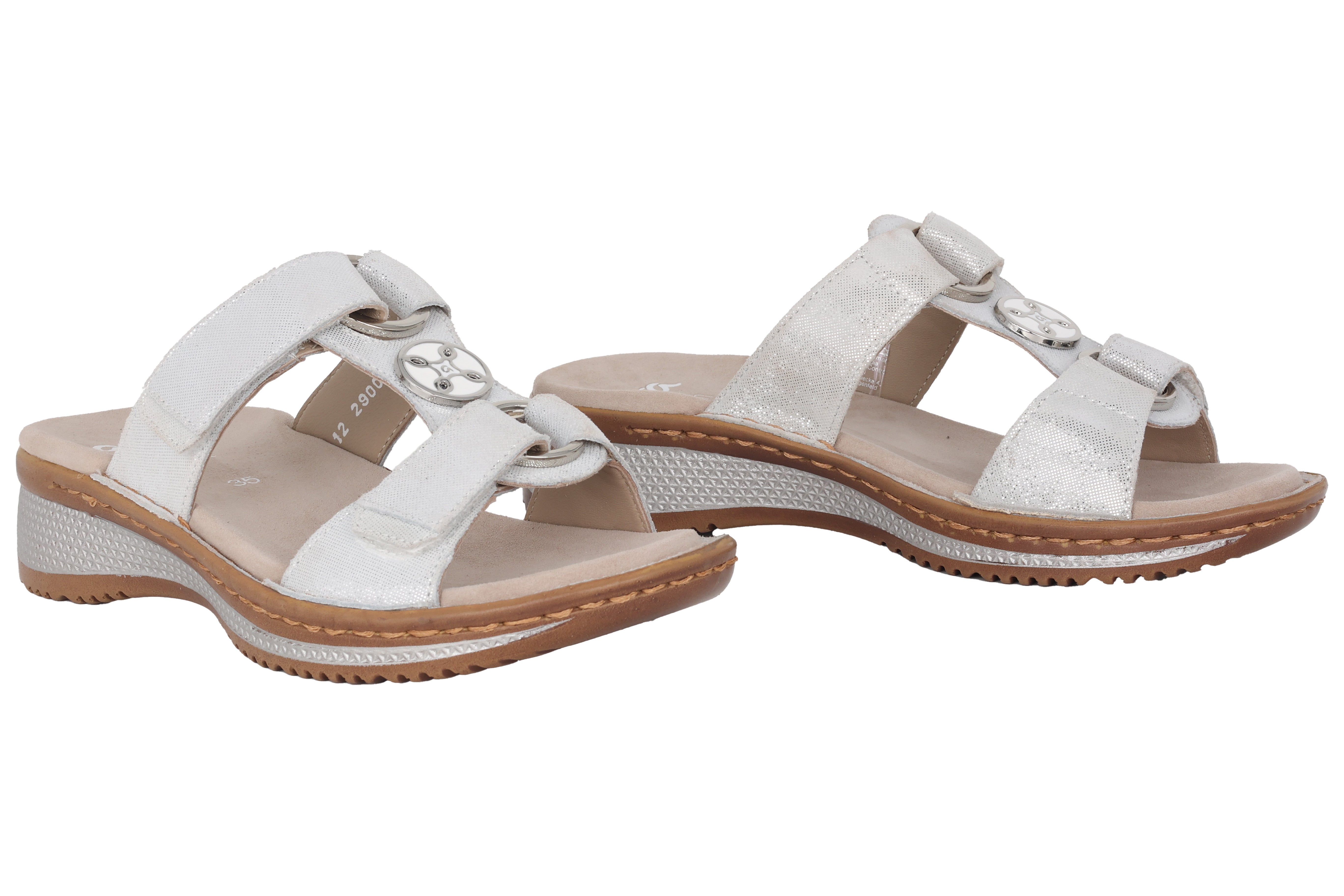 Damen-Slide-Sandale „Hawaii“ – Silber