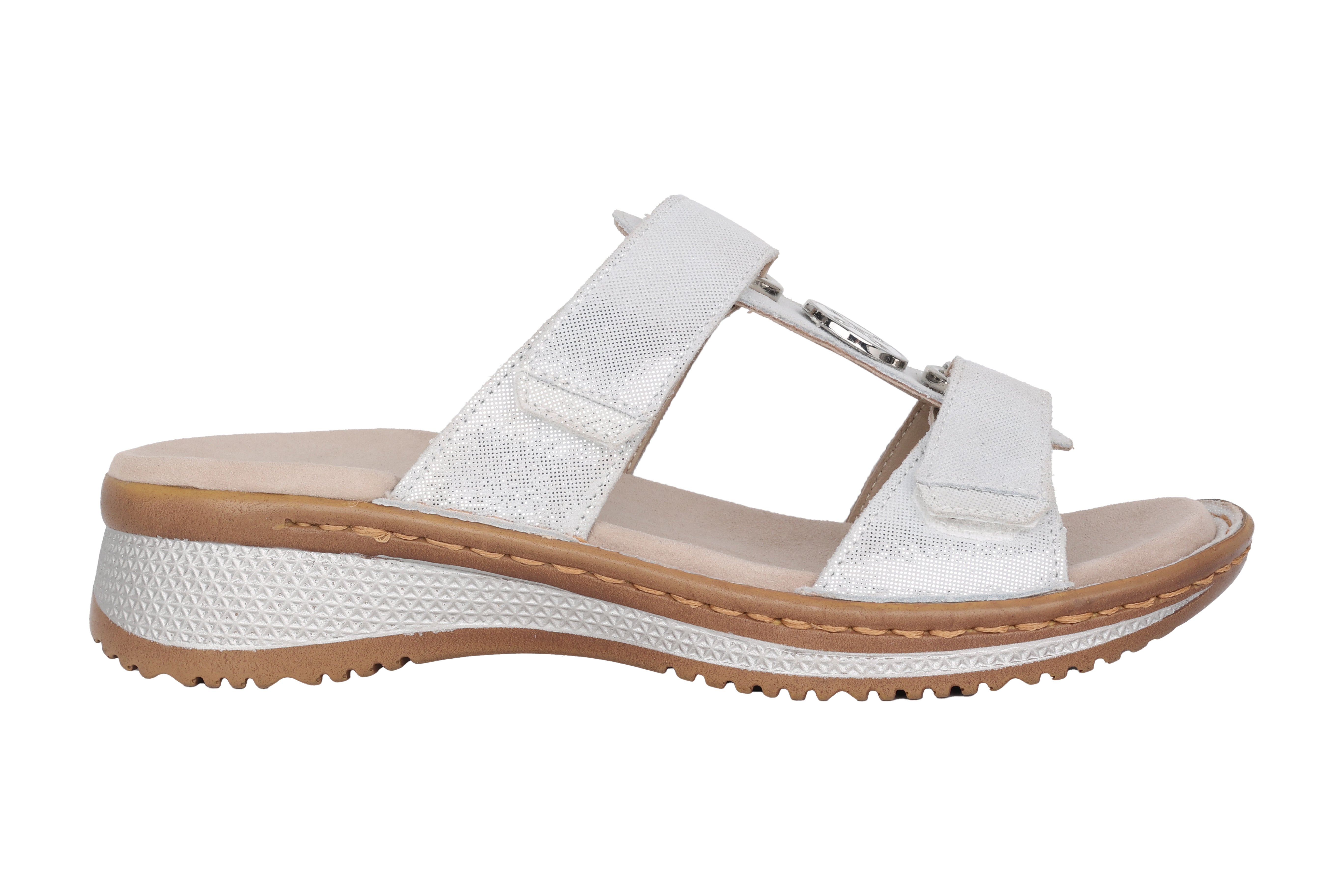 Damen-Slide-Sandale „Hawaii“ – Silber