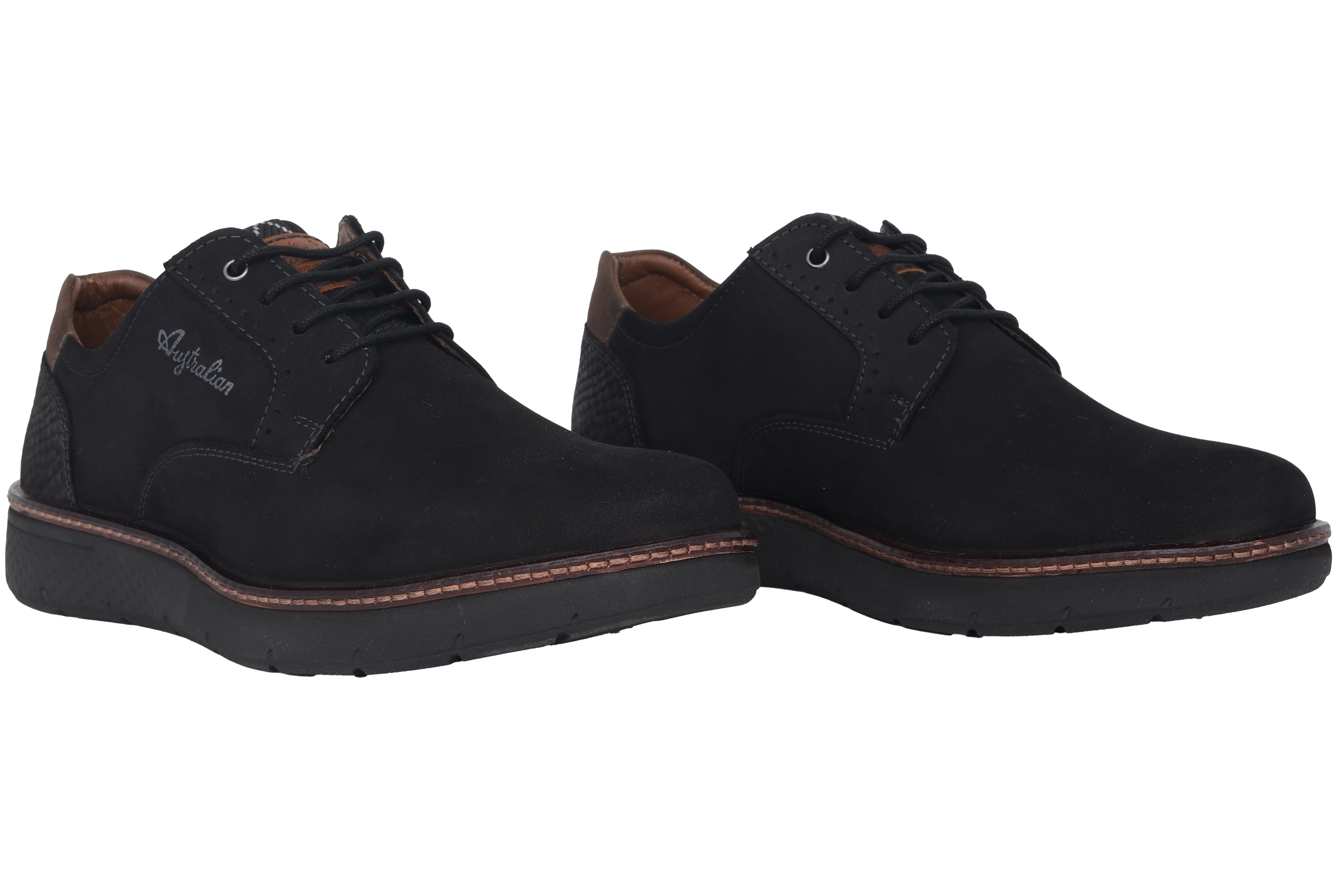 Chaussure à lacets pour hommes 'Preston' - noir