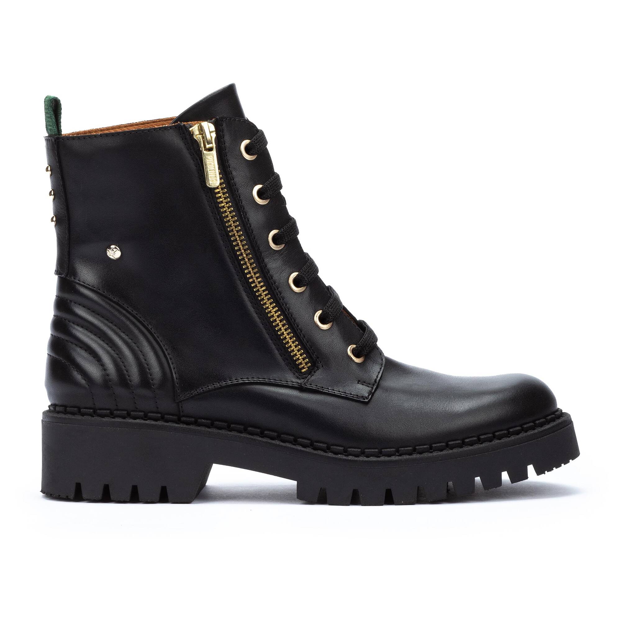 'Aviles' dames veter - ritslaars - Zwart - Chaplinshoes'Aviles' dames veter - ritssluiting - ZwartPikolinos