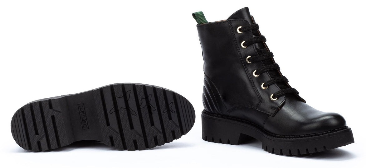 'Aviles' dames veter - ritslaars - Zwart - Chaplinshoes'Aviles' dames veter - ritssluiting - ZwartPikolinos