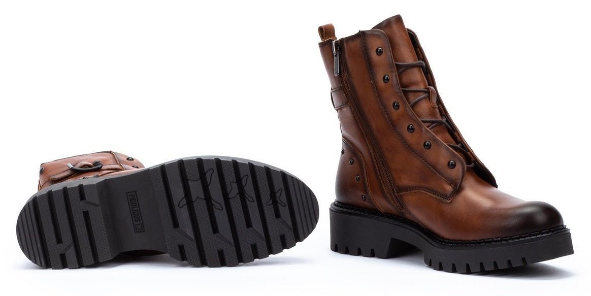 Damesveterlaars 'Aviles' met rits - Bruine cuero - ChaplinshoesDameslaars met veters 'Aviles' en rits - Bruin cueroPikolinos