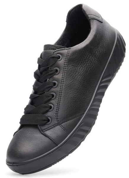 Zapatos con cordones para mujer 'Avio' de corte ancho (H) - Negro