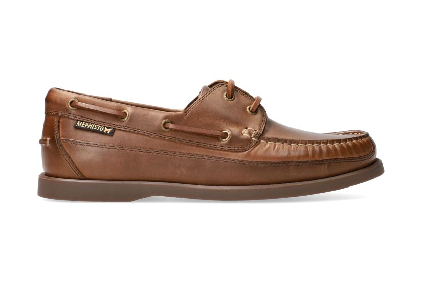 Heren bootschoen 'Boating' - Bruin tabak - ChaplinshoesHerenbootschoen 'Boating' - Bruine tabak Mephisto