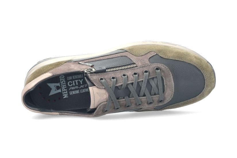 'Bradley' heren sneaker met veters - groen - Chaplinshoes'Bradley' herensneaker met veters - groenMephisto