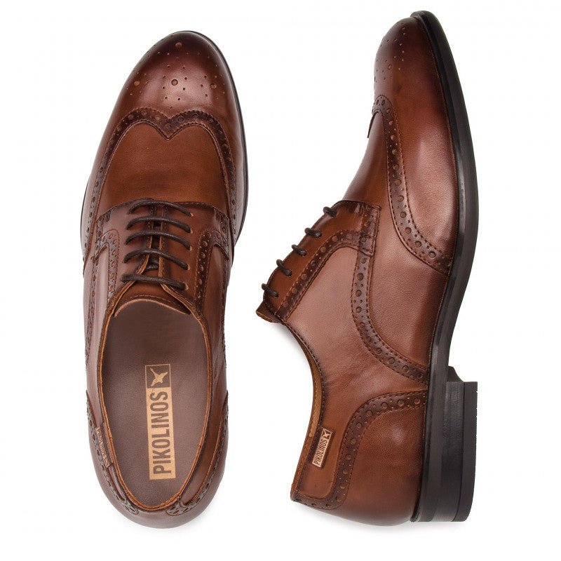 Zapato elegante con cordones para hombre 'Bristol' - Cuero marrón - ChaplinshoesZapato de vestir con cordones para hombre 'Bristol' - Cuero marrónPikolinos