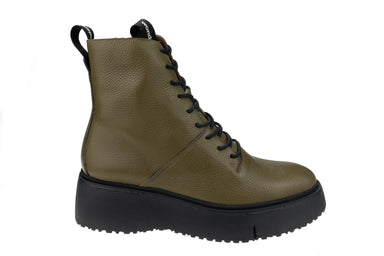 Bota con cordones para mujer 'Bristol' con cremallera - Verde - Chaplinshoes'Bristol' Bota de encaje para mujer con cremallera - GreenWonders