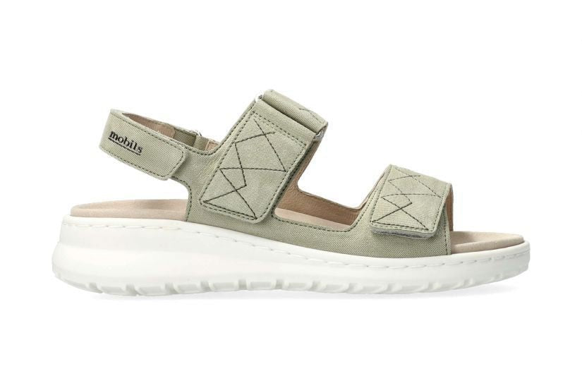 Ergonomische damessandaal 'Britany' met brede pasvorm (H) - groen - ChaplinshoesErgonomische damessandaal 'Britany' met brede pasvorm (H) - groenMephisto